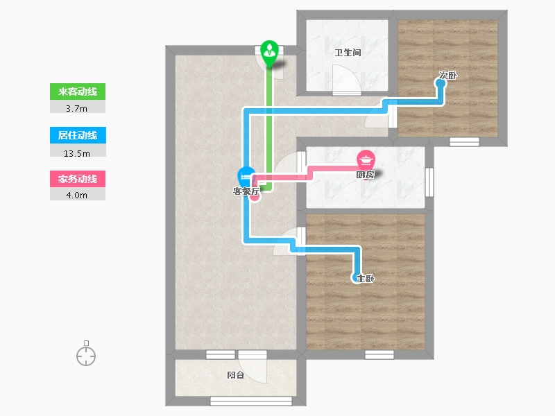 山东省-青岛市-西海瑞苑-64.01-户型库-动静线