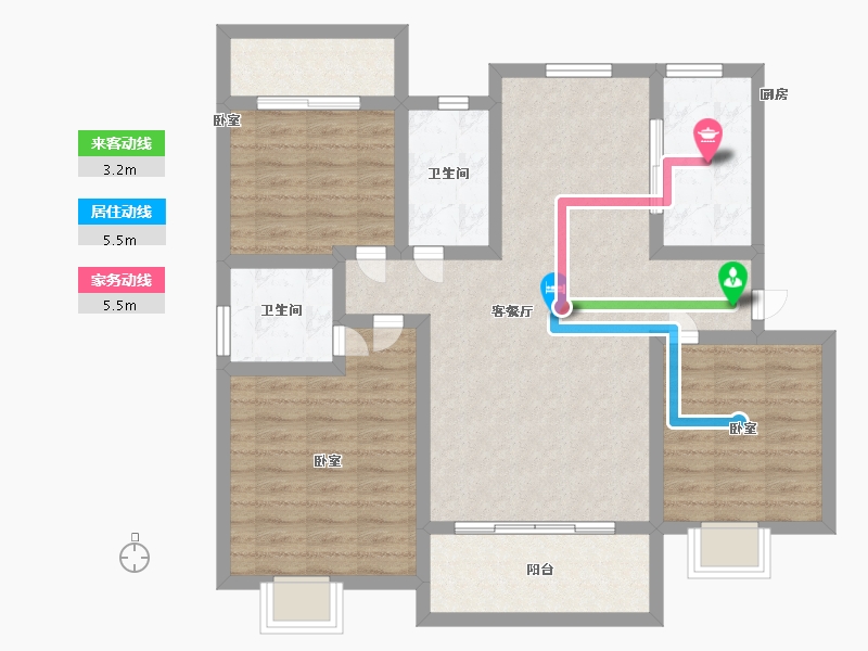 江西省-抚州市-城投梦湖天玺-93.58-户型库-动静线