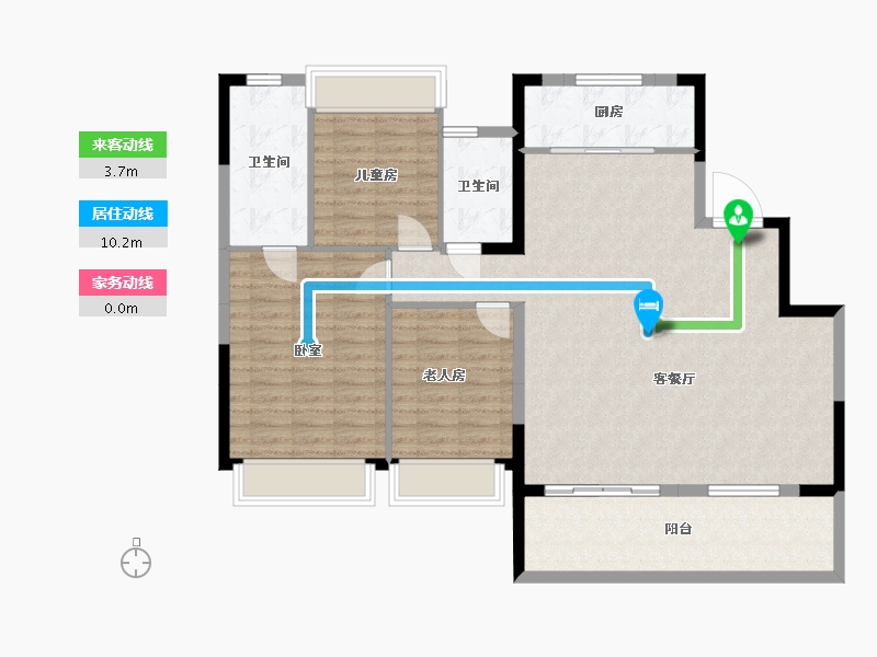 安徽省-合肥市-中海九樾-117.22-户型库-动静线