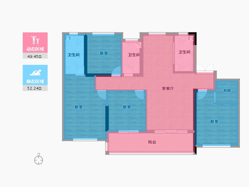 福建省-莆田市-中央御景二期-89.99-户型库-动静分区