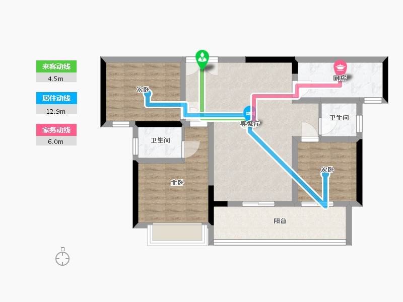 江西省-赣州市-茂源·翡翠公馆-80.98-户型库-动静线