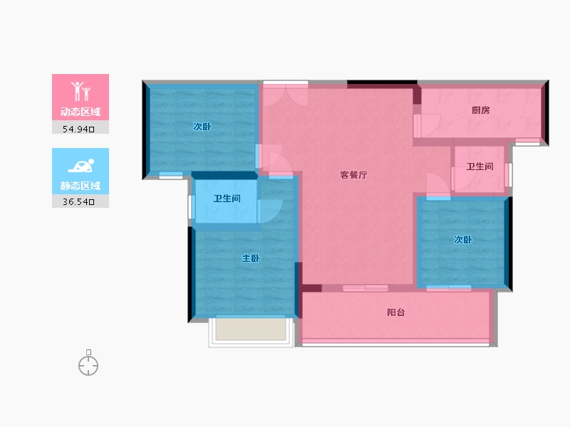 江西省-赣州市-茂源·翡翠公馆-80.98-户型库-动静分区