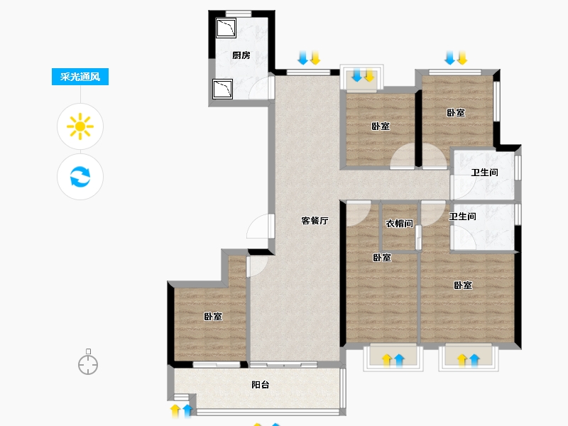 福建省-莆田市-联发君领兰溪-113.94-户型库-采光通风