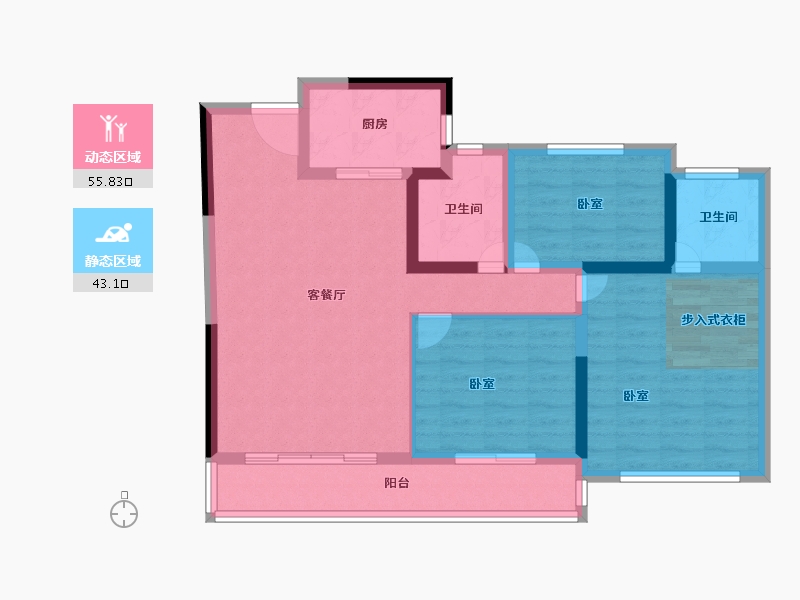 福建省-莆田市-保利香槟公馆-88.00-户型库-动静分区