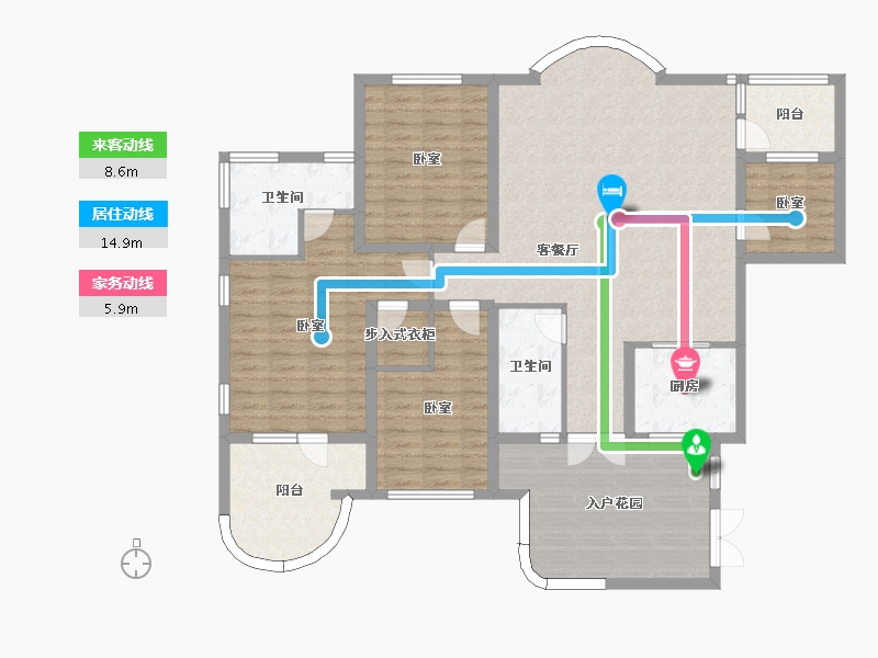 山东省-烟台市-振华海滨假日-143.00-户型库-动静线