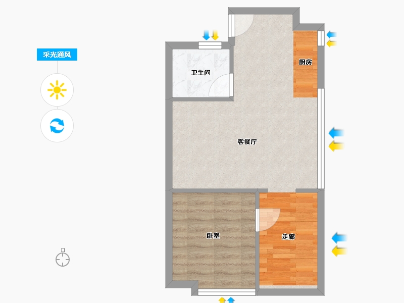 浙江省-湖州市-永晖·壹号院观澜-46.99-户型库-采光通风