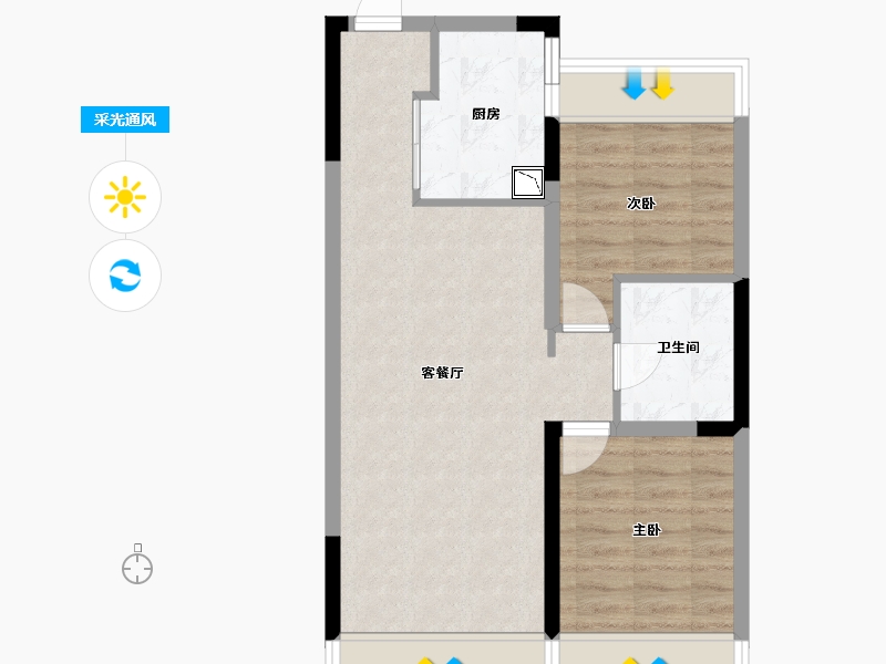 吉林省-长春市-保利天汇-59.41-户型库-采光通风