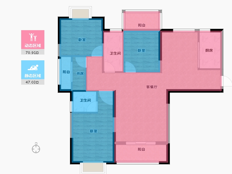 福建省-龙岩市-龙地·锦园-106.00-户型库-动静分区