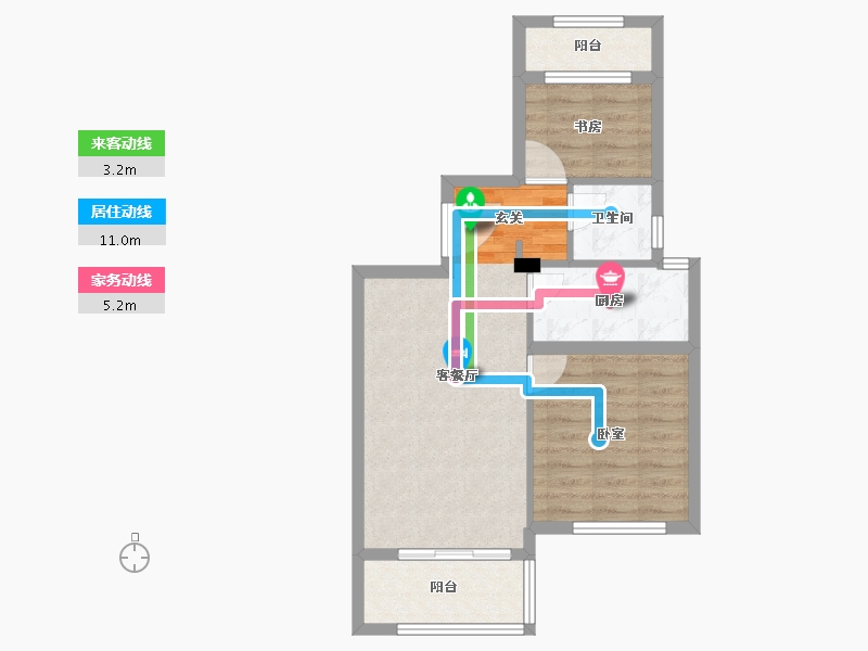 浙江省-衢州市-中梁香缇公馆-57.00-户型库-动静线