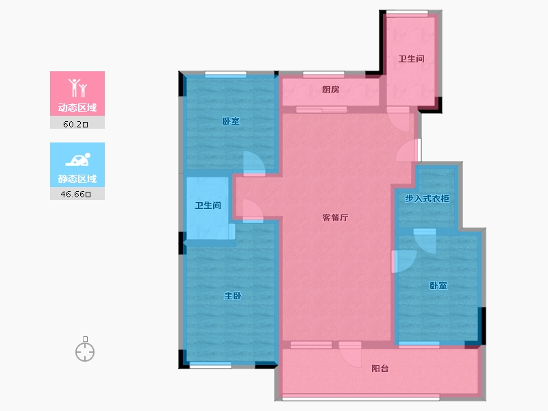 山东省-淄博市-恒信麓湖-93.96-户型库-动静分区