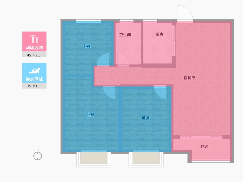 山东省-济南市-锦绣华府-80.13-户型库-动静分区