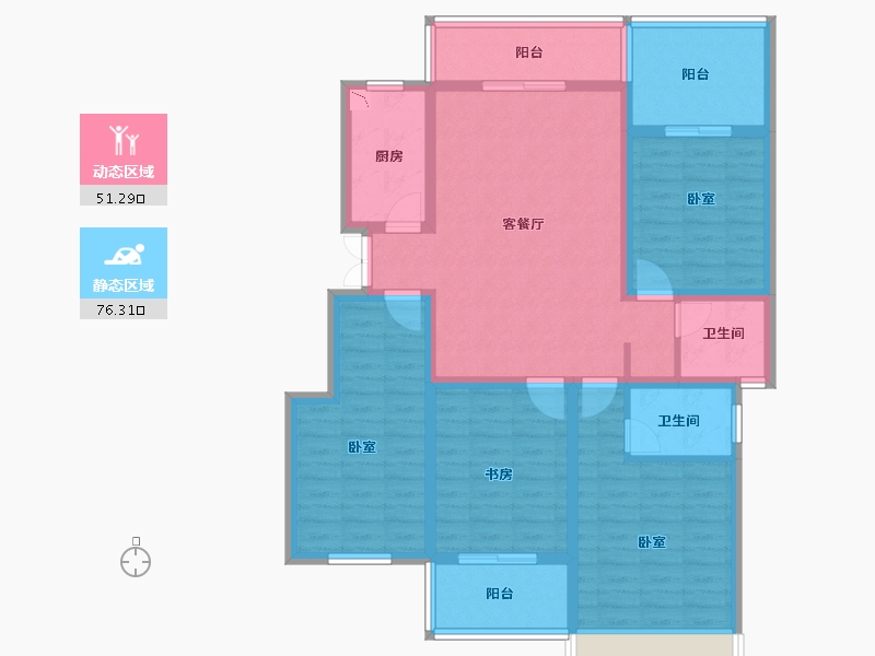 安徽省-合肥市-禹洲翡翠湖郡-113.00-户型库-动静分区