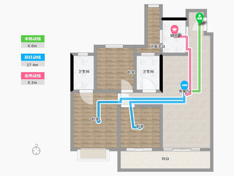 浙江省-温州市-世茂璀璨世家-112.00-户型库-动静线