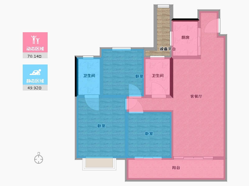 浙江省-温州市-世茂璀璨世家-112.00-户型库-动静分区