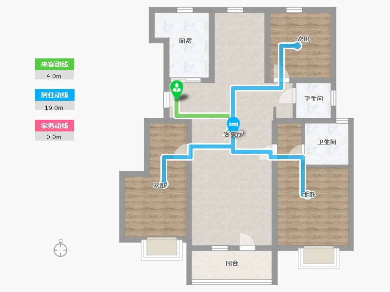 山东省-青岛市-青岛金地自在城-96.00-户型库-动静线