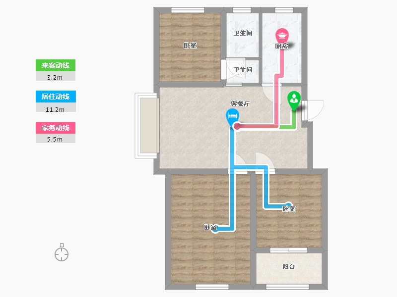 山东省-淄博市-怡海云锦-75.59-户型库-动静线