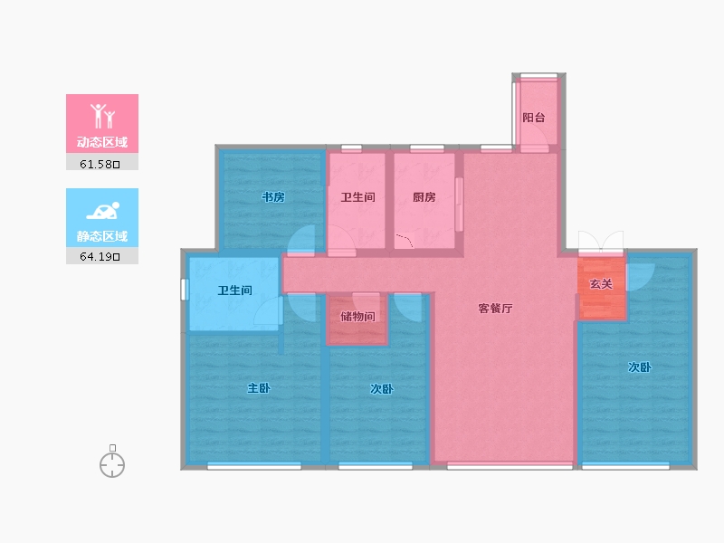 安徽省-阜阳市-富力皖投大河城章-112.00-户型库-动静分区