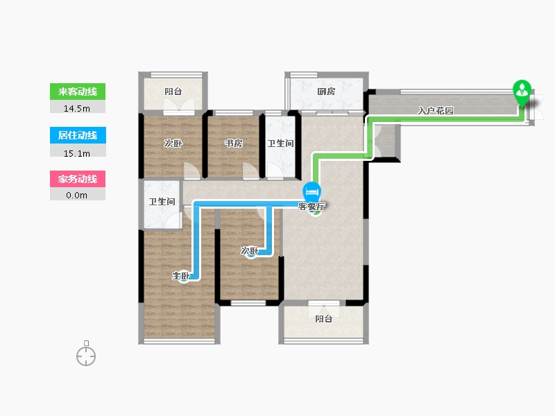 江苏省-泰州市-滨河阳光-119.99-户型库-动静线