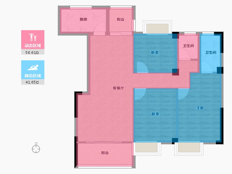 福建省-泉州市-安溪弘桥世界城-88.00-户型库-动静分区