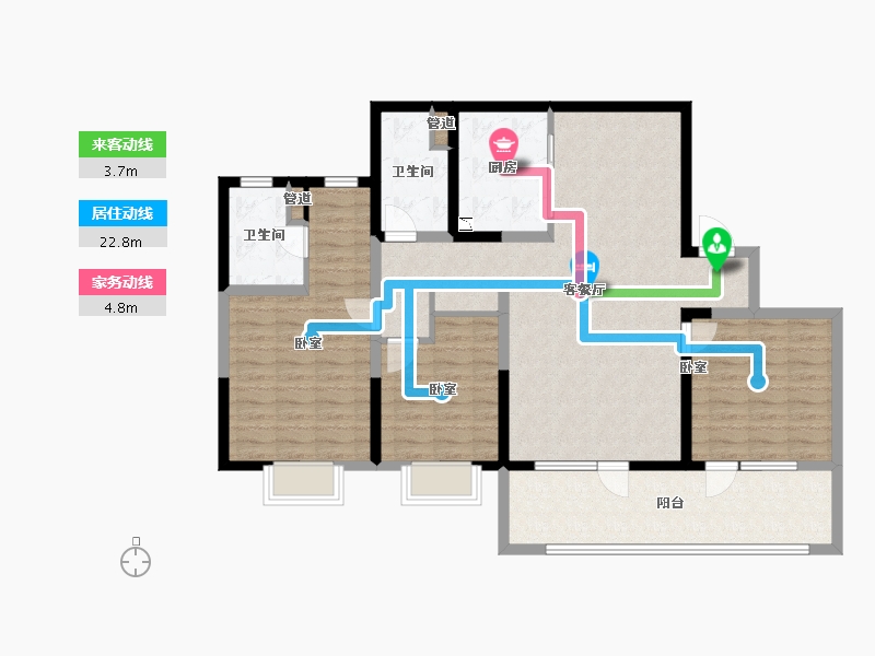 山东省-青岛市-海尔产城创悦湖兰庭-114.00-户型库-动静线