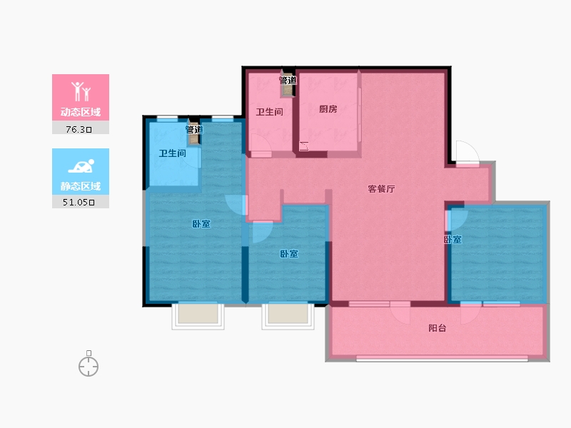 山东省-青岛市-海尔产城创悦湖兰庭-114.00-户型库-动静分区