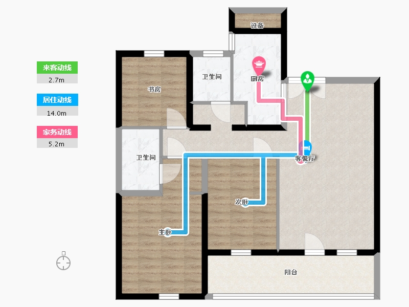 山东省-青岛市-建邦垅锦墅-98.00-户型库-动静线