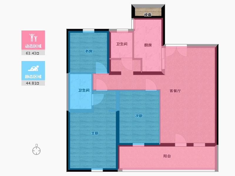 山东省-青岛市-建邦垅锦墅-98.00-户型库-动静分区