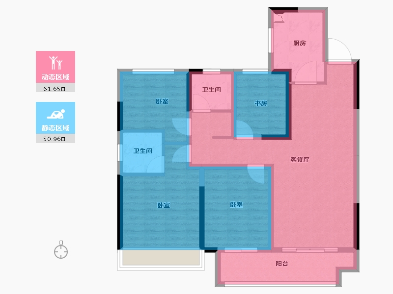 浙江省-金华市-中汽汽车城丽晶湾-100.00-户型库-动静分区