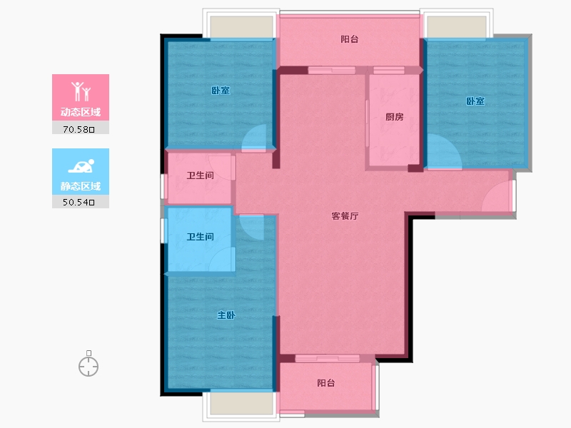 福建省-泉州市-鑫亿山水壹号-109.00-户型库-动静分区