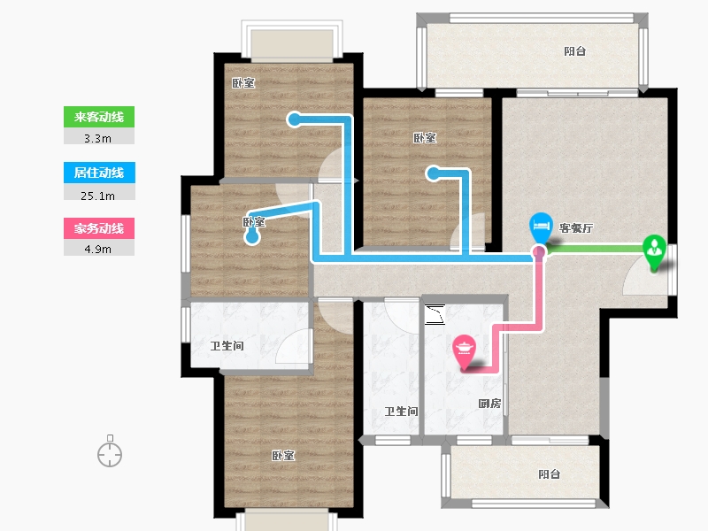 福建省-泉州市-源昌江南城-118.00-户型库-动静线