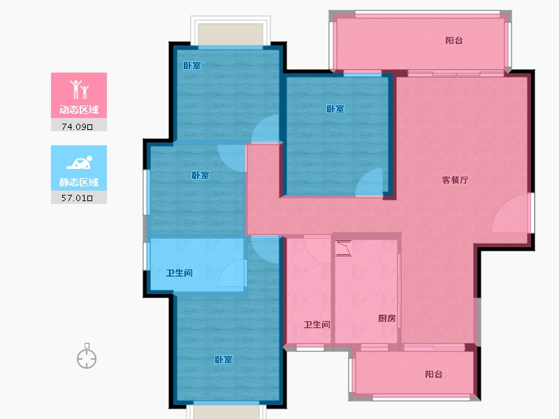 福建省-泉州市-源昌江南城-118.00-户型库-动静分区