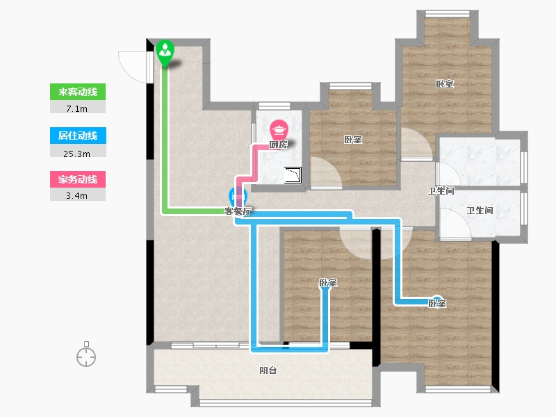 福建省-莆田市-保利城·湖心岛-113.01-户型库-动静线