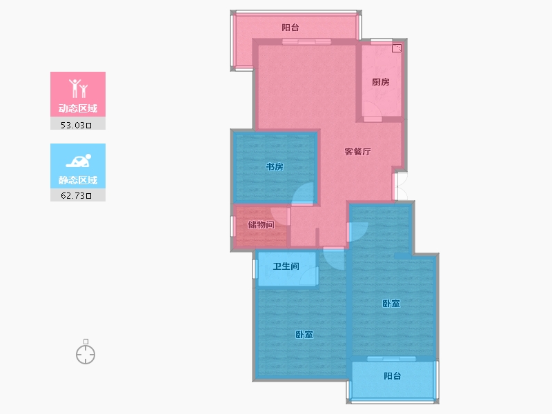 安徽省-合肥市-禹洲翡翠湖郡-102.00-户型库-动静分区