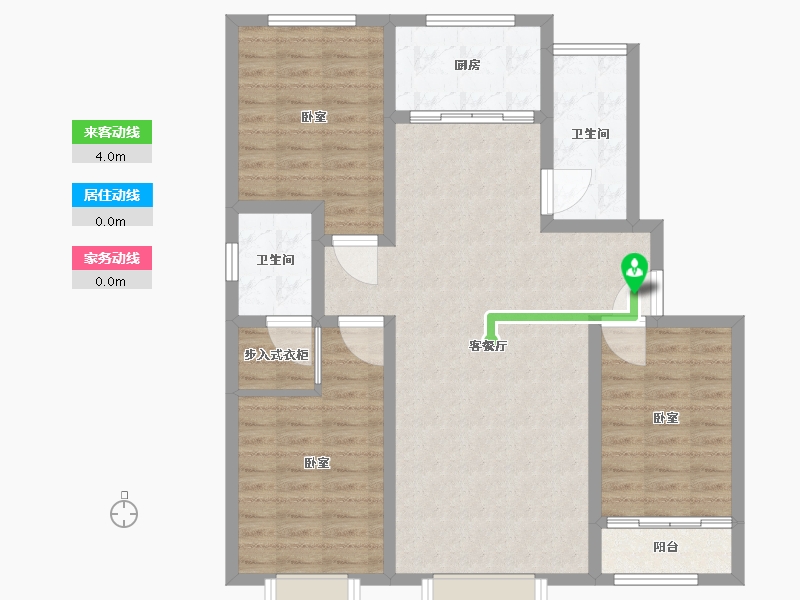 山东省-淄博市-财富世家-98.60-户型库-动静线