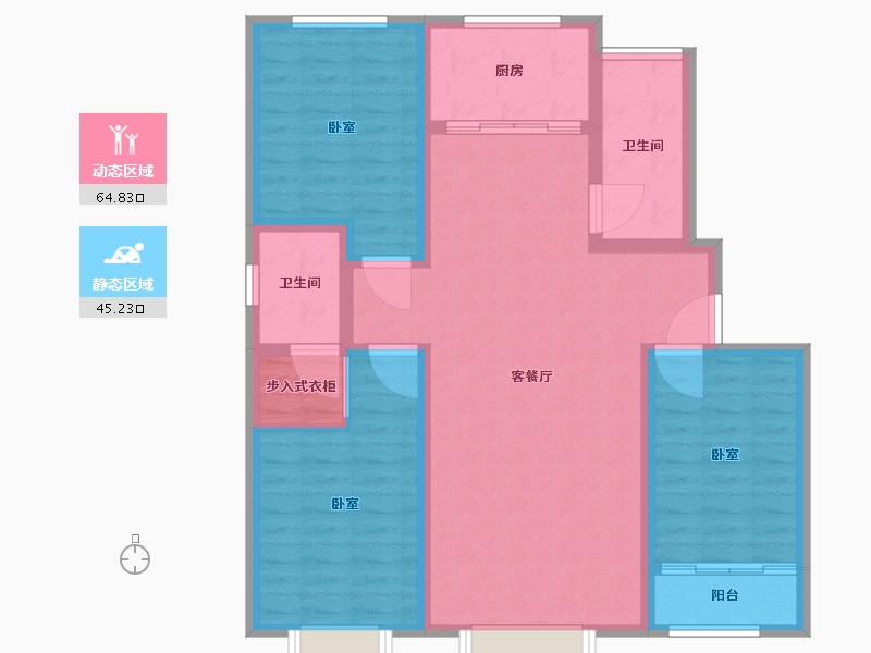 山东省-淄博市-财富世家-98.60-户型库-动静分区