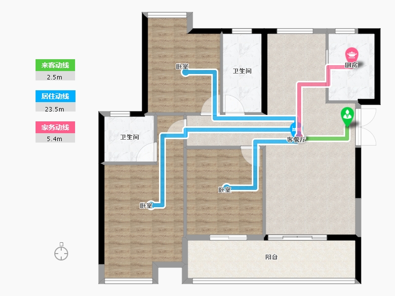 福建省-莆田市-富力壹号半岛-113.00-户型库-动静线