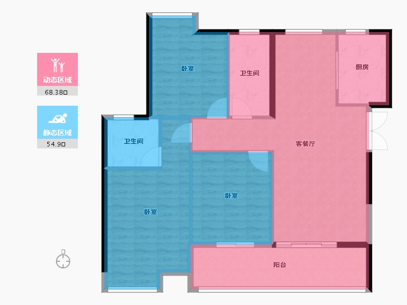 福建省-莆田市-富力壹号半岛-113.00-户型库-动静分区