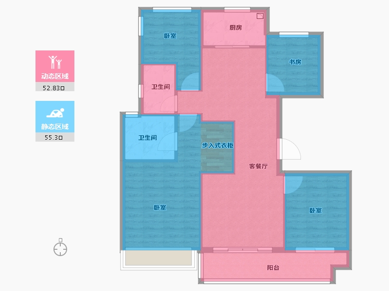 浙江省-衢州市-碧桂园西溪原著-98.00-户型库-动静分区