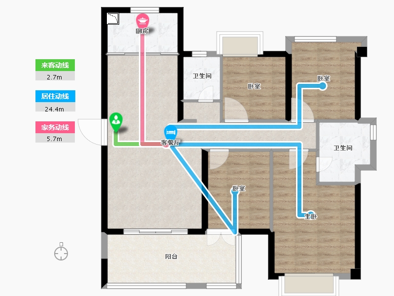 福建省-泉州市-中南漫悦湾-100.92-户型库-动静线