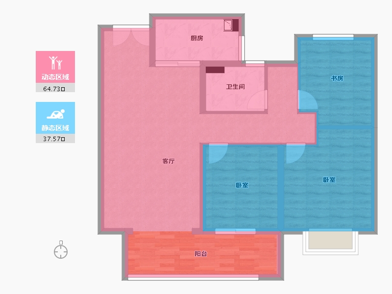 山东省-威海市-威海万达广场-91.99-户型库-动静分区