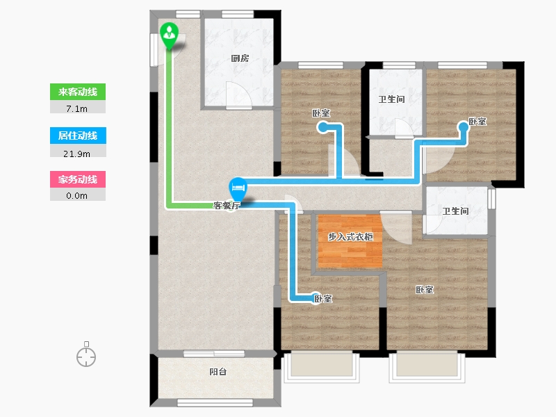 浙江省-湖州市-久立东华府-109.64-户型库-动静线