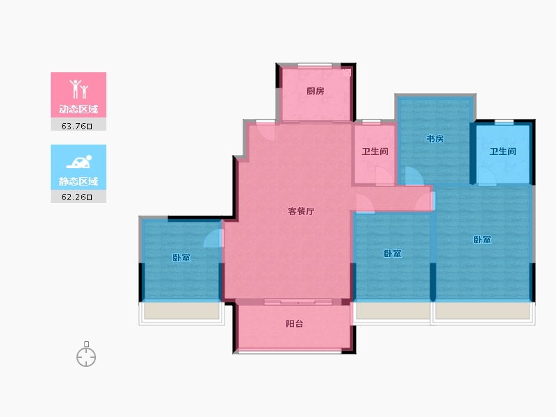 浙江省-湖州市-兴樾府-114.00-户型库-动静分区