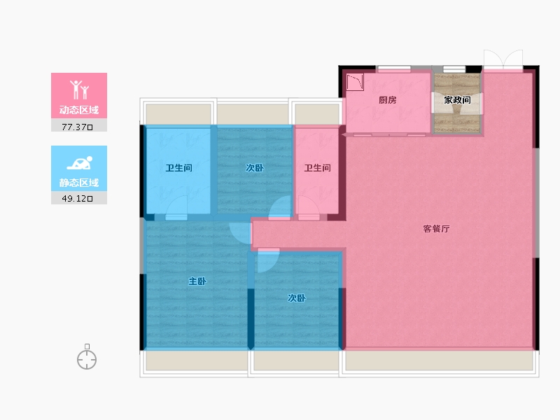 吉林省-长春市-保利天汇-118.94-户型库-动静分区