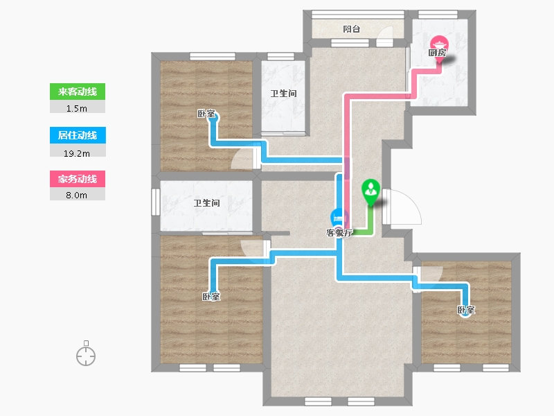 新疆维吾尔自治区-乌鲁木齐市-坤鸿园-81.12-户型库-动静线