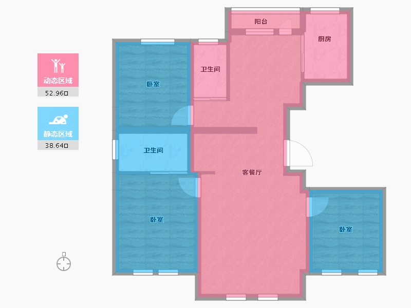 新疆维吾尔自治区-乌鲁木齐市-坤鸿园-81.12-户型库-动静分区