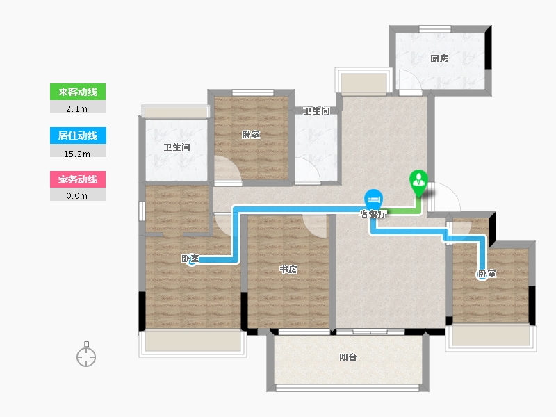 浙江省-绍兴市-嵊州融信学院府-115.00-户型库-动静线