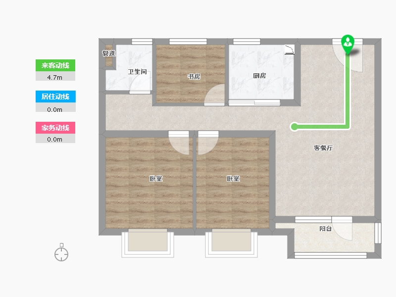 山东省-青岛市-万科未来城-69.01-户型库-动静线