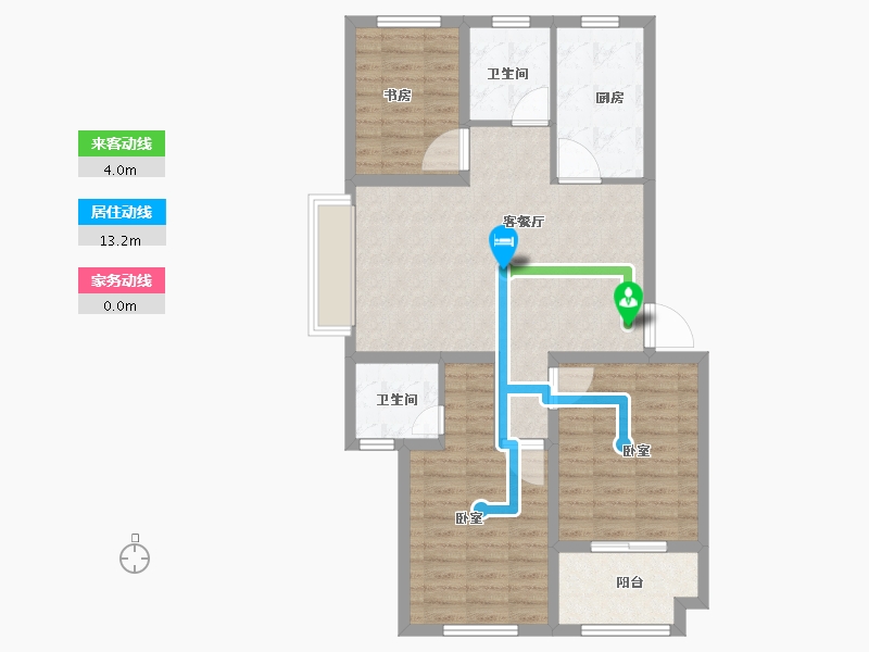 浙江省-绍兴市-崇城壹品-86.00-户型库-动静线