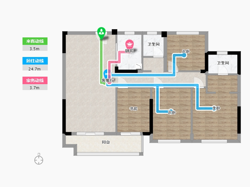 福建省-福州市-阳光城花满墅-97.00-户型库-动静线