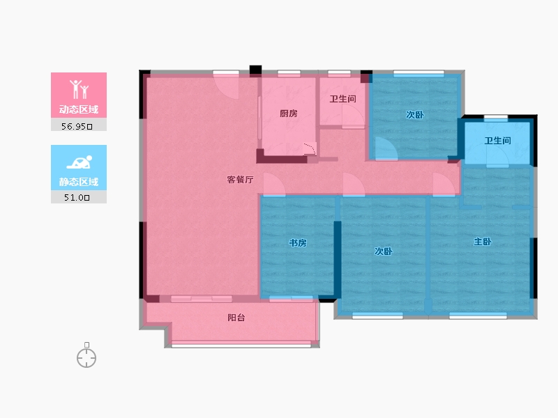 福建省-福州市-阳光城花满墅-97.00-户型库-动静分区